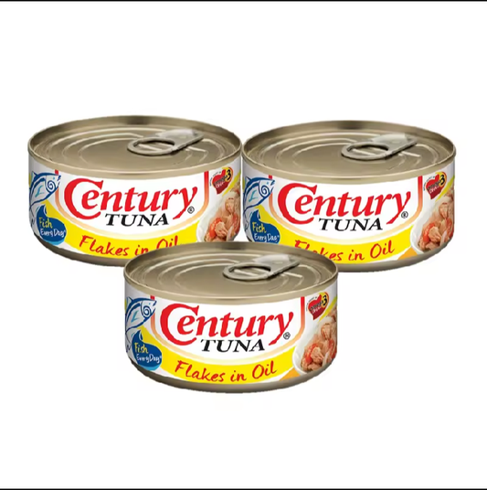 Canned Meat Tuna Century Flakes in Oil