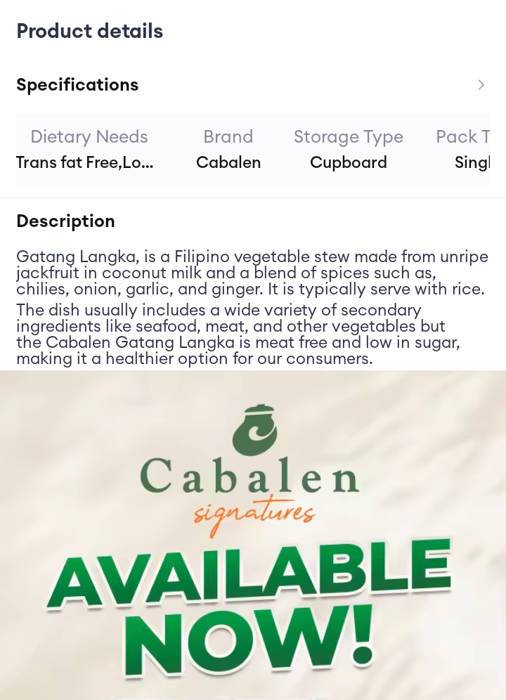 Cabalen - Ginataang Langka 150 grams