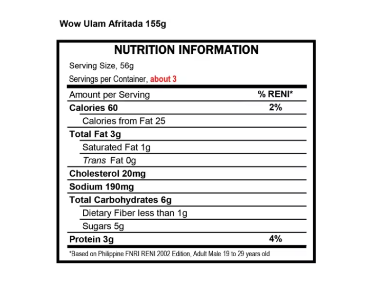 Wow! Instant Ulam Afritada 155 grams.